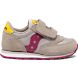 Kids' Saucony Baby Jazz Hook & Loop Sneakers Grey / Burgundy | Singapore 729QMAZ